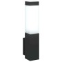 Aplique de pared exterior 2 pcs Negro 10.5 x 6 x 35 cm
