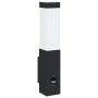Aplique de exterior Negro 10.5 x 6 x 35 cm Acero inoxidable