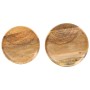 Runde Beistelltische 2 Stück aus massivem Mangoholz und Stahl von vidaXL, Seitentische - Ref: Foro24-286470, Preis: 184,73 €,...
