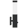 Aplique de exterior Negro 10.5 x 6 x 35 cm Acero inoxidable