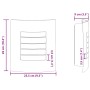 Aplique de exterior 2 pcs Plateado 23.5 x 10.5 x 26 cm