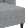 Sofá de 2 plazas con chaise longue en forma L gris claro 125cm