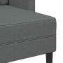 Sofá de 2 plazas con chaise longue en forma L gris oscuro 125cm