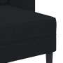Sofá de 2 plazas con chaise longue en forma L negra 125cm