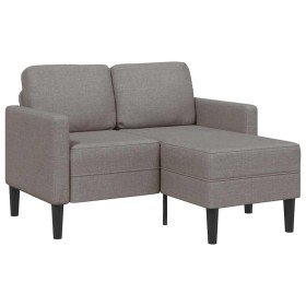 Sofá de 2 plazas con chaise longue en forma L gris topo 125 cm Sofá de 2 plazas con chaise longue en forma L gris topo 125 cm
