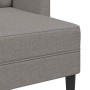 Sofá de 2 plazas con chaise longue en forma L gris topo 125 cm