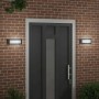 Aplique de pared exterior 2 pcs Negro 32 x 10 x 10 cm