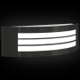 Aplique de pared exterior 2 pcs Negro 32 x 10 x 10 cm
