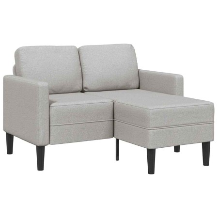 Sofá de 2 plazas con chaise longue en forma L gris nube 125 cm en Sofás | Comprar online en Foro24