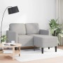 Sofá de 2 plazas con chaise longue en forma L gris nube 125 cm en Sofás | Comprar online en Foro24