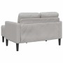 Sofá de 2 plazas con chaise longue en forma L gris nube 125 cm en Sofás | Comprar online en Foro24