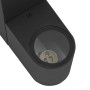 Aplique de exterior Negro 12 x 7 x 15 cm Acero inoxidable