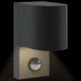 Aplique de pared exterior 2 pcs Negro 12 x 7 x 15 cm