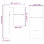 Luz de pared exterior Plateado 6.5 x 10.5 x 16 cm