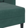 Sofá de 2 plazas con chaise longue forma L verde oscuro 125 cm