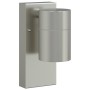 Aplique de pared exterior 2 pcs Plateado 6.5 x 10.5 x 16 cm