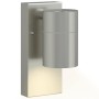 Aplique de pared exterior 2 pcs Plateado 6.5 x 10.5 x 16 cm