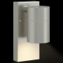 Aplique de pared exterior 2 pcs Plateado 6.5 x 10.5 x 16 cm