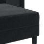 Sofá de 2 plazas con chaise longue en forma de L negro 125 cm