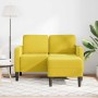 Sofá 2 plazas con chaise longue en forma L amarillo 125 cm