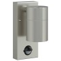 Aplique de pared exterior 2 pcs Plateado 6.5 x 10.5 x 16 cm