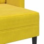 Sofá 2 plazas con chaise longue en forma L amarillo 125 cm