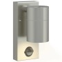 Aplique de pared exterior 2 pcs Plateado 6.5 x 10.5 x 16 cm