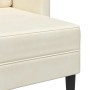 Sofá de 2 plazas con chaise longue en forma de L crema 125 cm en Sofás | Comprar online en Foro24