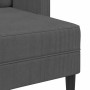 Sofá de 2 plazas con chaise longue en forma L gris oscuro 125cm