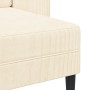 Sofá de 2 plazas con chaise longue en forma de L crema 125cm en Sofás | Comprar online en Foro24