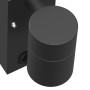 Aplique de pared exterior 2 pcs Negro 6.5 x 10.5 x 16 cm