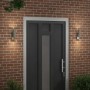 Aplique de pared exterior 2 pcs Plateado 7 x 10 x 22 cm