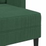 Sofá de 2 plazas con chaise longue en forma de L verde oscuro