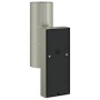 Aplique de pared exterior 2 pcs Plateado 7 x 10 x 22 cm