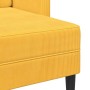 Sofá 2 plazas con chaise longue en forma L amarillo claro 125cm