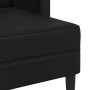 Sofá 2 plazas con chaise longue en forma de L negro 125 cm