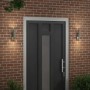 Aplique de pared exterior 2 pcs Plateado 7 x 10 x 22 cm
