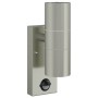 Aplique de pared exterior 2 pcs Plateado 7 x 10 x 22 cm