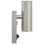 Aplique de pared exterior 2 pcs Plateado 7 x 10 x 22 cm