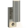 Aplique de pared exterior 2 pcs Plateado 7 x 10 x 22 cm