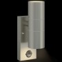 Aplique de pared exterior 2 pcs Plateado 7 x 10 x 22 cm