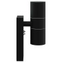Aplique de pared exterior 2 pcs Negro 7 x 10 x 22 cm