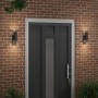 Aplique de pared exterior 2 pcs Negro 7 x 10 x 22 cm