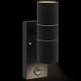 Aplique de pared exterior 2 pcs Negro 7 x 10 x 22 cm