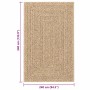 Alfombra ZIZUR apariencia de yute interior exterior 240x340 cm