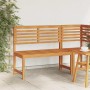 Banco de jardín Marrón 100 x 50 x 91cm Madera maciza de Acacia