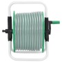 Carrete de rollo para manguera de pie acero verde 45 m 1/2"