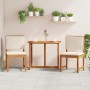 Silla de jardín sin brazos 2 pcs Marrón 50 x 50 x 91cm