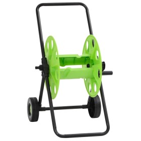 Carreto de rollo para manguera acero verde 60 m 1/2"