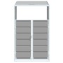 Cobertizo de contenedor de basura acero gris 72x81x115 cm